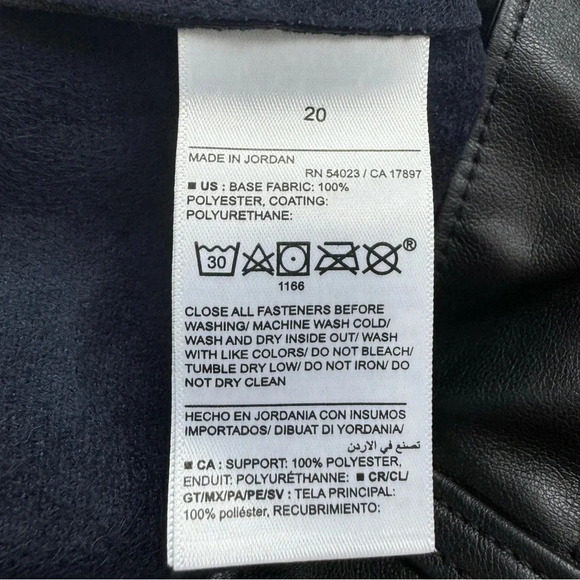 NWOT Old Navy Women’s Wide Leg Faux Leather Pants Plus Size 20 Black High Rise - Picture 5 of 6